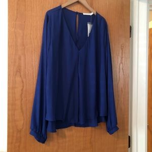 Lush Cobalt Blouse Nordstrom NWT L